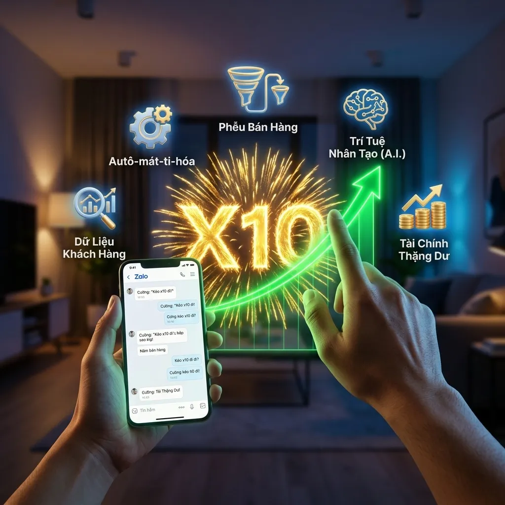 X10 hiệu suất: Phễu bán hàng + AI + Auto + Dữ liệu khách hàng